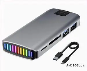 4 in 1 M.2 SSD Enclosure with USB Hub Function, NVMe SATA Dual Protocol 10Gbps Type-C M26 External Hard Drive Case Built-in USB 3.0 Ports Multiport Docking Station for Laptop and Desktop PC Storage Ex 4 in 1 M.2 SSD Enclosure with USB Hub Function, NVMe SATA Dual Protocol 10Gbps Type-C M26 External Hard Drive Case Built-in USB 3.0 Ports Multiport Docking Station for Laptop and Desktop PC Storage Ex