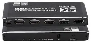 Torpedo Nova HDMI 2.0 4x1 Switch 4K@60Hz, Support HDR10, Dolby Vision & Dolby Atmos, HDCP 2.2 Compliance, 4 In 1 Out HDMI Switcher with IR Remote Control for Home Theater & Gaming Torpedo Nova HDMI 2.0 4x1 Switch 4K@60Hz, Support HDR10, Dolby Vision & Dolby Atmos, HDCP 2.2 Compliance, 4 In 1 Out HDMI Switcher with IR Remote Control for Home Theater & Gaming