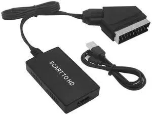 Upgraded SCART to HDMI Converter with Integrated Cable 1080P Full HD Output Long Casing SCART to HDTV Audio Video Adapter Compatible with DVD PS3 VHS Recorder Set Top Box Upgraded SCART to HDMI Converter with Integrated Cable 1080P Full HD Output Long Casing SCART to HDTV Audio Video Adapter Compatible with DVD PS3 VHS Recorder Set Top Box