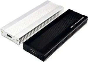 M.2 NVMe SSD Enclosure with RTL9210 Chip, PCIe M Key to USB 3.1 Gen2 10Gbps Type-C External Hard Drive Case, Supports Up to 3TB, Fits 2242/2260/2280 M.2 Drives, Black Housing Equipped with USB-A & USB M.2 NVMe SSD Enclosure with RTL9210 Chip, PCIe M Key to USB 3.1 Gen2 10Gbps Type-C External Hard Drive Case, Supports Up to 3TB, Fits 2242/2260/2280 M.2 Drives, Black Housing Equipped with USB-A & USB