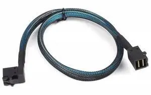 100cm Mini SAS HD SFF-8643 Right Angle to Straight Server Internal Cable, 90 Degree Elbow SFF8643 Male to Male High Speed Storage Cord for RAID HBA Card Hard Drive Backplane Chassis Wiring 100cm Mini SAS HD SFF-8643 Right Angle to Straight Server Internal Cable, 90 Degree Elbow SFF8643 Male to Male High Speed Storage Cord for RAID HBA Card Hard Drive Backplane Chassis Wiring