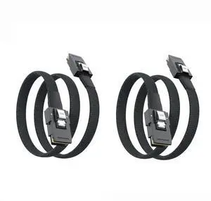 2 Pack 0.5m 1.64ft Internal Mini SAS HD Cable SFF-8087 Male to Male Cord, High Speed Server Storage Wire Compatible with RAID Cards, PCIe Controllers, Hard Drive Backplanes and Disk Array Systems 2 Pack 0.5m 1.64ft Internal Mini SAS HD Cable SFF-8087 Male to Male Cord, High Speed Server Storage Wire Compatible with RAID Cards, PCIe Controllers, Hard Drive Backplanes and Disk Array Systems