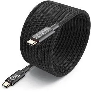 16.4FT Extra Long USB-C to USB-C Cable, USB 3.2 Gen 2 20Gbps Data Transfer Speed, 100W 20V/5A Fast Charging Cord, Supports 4K@60Hz Video Audio Output for Laptops Phones Monitors Docking Stations 16.4FT Extra Long USB-C to USB-C Cable, USB 3.2 Gen 2 20Gbps Data Transfer Speed, 100W 20V/5A Fast Charging Cord, Supports 4K@60Hz Video Audio Output for Laptops Phones Monitors Docking Stations