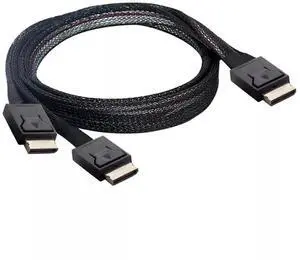 Dilinker OCuLink PCIe SFF-8611 4i to Dual SFF-8611 4i Breakout Cable, 50CM High Speed SAS4.0 Server Internal Interconnection Cord for Storage Backplane RAID Controller Data Center Workstation Dilinker OCuLink PCIe SFF-8611 4i to Dual SFF-8611 4i Breakout Cable, 50CM High Speed SAS4.0 Server Internal Interconnection Cord for Storage Backplane RAID Controller Data Center Workstation