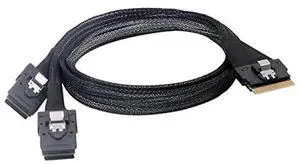 PCI-E 4.0 Ultraport Slimline SAS SFF-8654 8i 74Pin to Dual SFF-8087 Mini SAS Breakout Cable, 24Gbps High Speed Internal Server Interconnection Cord for RAID Controller Storage Backplane Workstation PCI-E 4.0 Ultraport Slimline SAS SFF-8654 8i 74Pin to Dual SFF-8087 Mini SAS Breakout Cable, 24Gbps High Speed Internal Server Interconnection Cord for RAID Controller Storage Backplane Workstation
