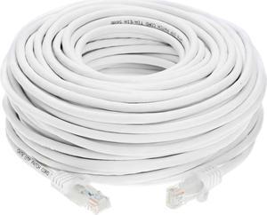 Cables Direct Online Cat5e 100FT Network Ethernet Patch Cable, 350Mhz Internet Wire, Compatible with PC, Laptop, Modem, Router, TVs, Printer Cord, Consoles for Home and Office, White
