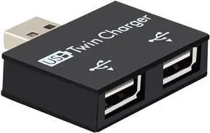 Mini USB Hub 2 Ports USB 2.0 Splitter Charger Adapter Converter Kit for Mobile Phone PC Computer Tablet Mouse Keyboard