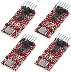 anicorn 4PCS FT232RL Red Type-c to TTL Serial Converter Adapter Module 3.3V/5.5V for Arduino FT232 Pro Mini USB to TTL 232 anicorn 4PCS FT232RL Red Type-c to TTL Serial Converter Adapter Module 3.3V/5.5V for Arduino FT232 Pro Mini USB to TTL 232