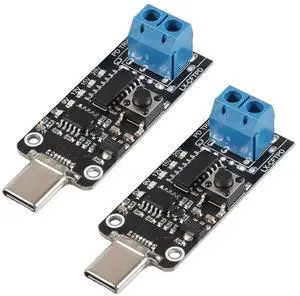 anicorn 2PCS 100W 5A USB-C Fast Charge USB-C PD QC DC 5V 9V 12V 15V 20V Adjustable Voltage Power Trigger Module 5A Type-C Male Input anicorn 2PCS 100W 5A USB-C Fast Charge USB-C PD QC DC 5V 9V 12V 15V 20V Adjustable Voltage Power Trigger Module 5A Type-C Male Input