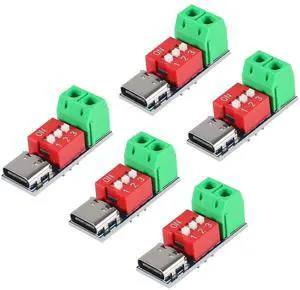 anicorn 5PCS USB-C PD Trigger Board Module PD/QC Decoy Board Fast Charge USB Type-c to 5V9V12V20V High Speed Charger Power Delivery Boost Module anicorn 5PCS USB-C PD Trigger Board Module PD/QC Decoy Board Fast Charge USB Type-c to 5V9V12V20V High Speed Charger Power Delivery Boost Module