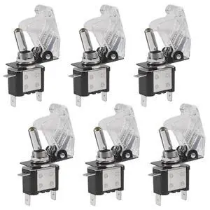anicorn 6PCS12V LED Toggle Switch Heavy Duty 20A SPST ON Off 3 Pin Rocker with Waterproof Safety Cover for Automotive Cars Trucks Boats anicorn 6PCS12V LED Toggle Switch Heavy Duty 20A SPST ON Off 3 Pin Rocker with Waterproof Safety Cover for Automotive Cars Trucks Boats