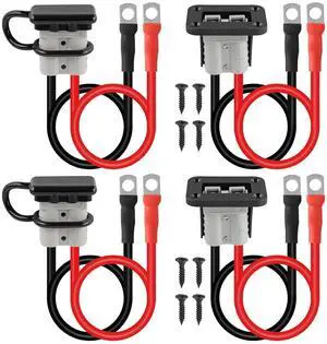 anicorn 2 Sets 50A Battery Quick Connect/Disconnect Connector 8AWG with 1.3FT Cables Wire Harness Plug Connector Kit for Winch Trailer Towing Systems Gray - OEM anicorn 2 Sets 50A Battery Quick Connect/Disconnect Connector 8AWG with 1.3FT Cables Wire Harness Plug Connector Kit for Winch Trailer Towing Systems Gray - OEM