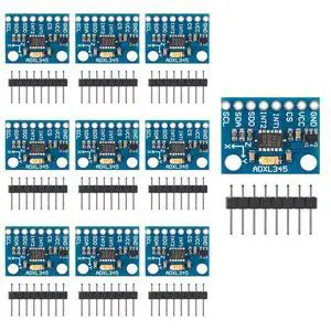 anicorn 10Pcs ADXL345 3-Axis Accelerometer Sensor Module IIC/SPI Transmission Compatible with for Arduino GY-291 anicorn 10Pcs ADXL345 3-Axis Accelerometer Sensor Module IIC/SPI Transmission Compatible with for Arduino GY-291