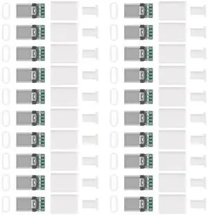 anicorn 20PCS USB 3.1 Type C Connector 24 Pins Male Plug Socket Receptacle Adapter to Solder Wire & Cable 24P PCB Board Support Module-White anicorn 20PCS USB 3.1 Type C Connector 24 Pins Male Plug Socket Receptacle Adapter to Solder Wire & Cable 24P PCB Board Support Module-White
