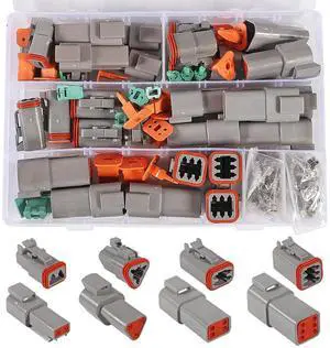 anicorn 180PCS 15 Kits DT Deutsch Connector Kit 2 3 4 6 Pin Gray IP67 Waterproof Electrical Connectors Plug with 60Pairs Barrel Style Solid Terminals Pin Sockets 14-20 AWG anicorn 180PCS 15 Kits DT Deutsch Connector Kit 2 3 4 6 Pin Gray IP67 Waterproof Electrical Connectors Plug with 60Pairs Barrel Style Solid Terminals Pin Sockets 14-20 AWG