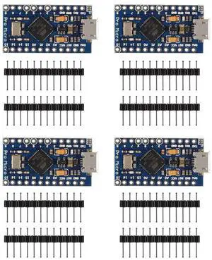 anicorn 4PCS Pro Micro Atmega32U4 5V 16MHz Bootloadered IDE Micro USB Pro Micro Development Board Microcontroller Compatible with Pro Micro Serial Connection with Pin Header anicorn 4PCS Pro Micro Atmega32U4 5V 16MHz Bootloadered IDE Micro USB Pro Micro Development Board Microcontroller Compatible with Pro Micro Serial Connection with Pin Header