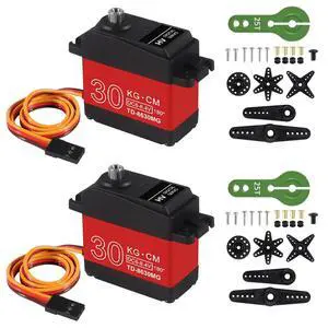 anicorn 2 Pack High Torque Full Metal Gear 30KG Digital Servo Motor, Upgraded Waterproof Steering RC Servo for 1/8 1/10 Scale RC Car Crawler Control Angle 180° anicorn 2 Pack High Torque Full Metal Gear 30KG Digital Servo Motor, Upgraded Waterproof Steering RC Servo for 1/8 1/10 Scale RC Car Crawler Control Angle 180°