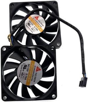 set of 2 fans For Slim PC Computer Y.S.Tech FD127010LB-H FD127010LB 7010 Slim 70x70x10mm 70mm 7CM 4Pin Ball Bearing Cooling Fan