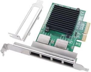 New PCI-e X1 desktop four-port Gigabit network card I350-T4 aggregation server four-port Gigabit network card