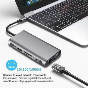 New type-c docking 10-in-1 hub usb hub docking laptop converter