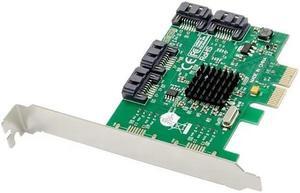 PCI-E X1 4-port SATA III 6G hard drive boost card Built-in SATA3.0 hard drive expansion card graphics card