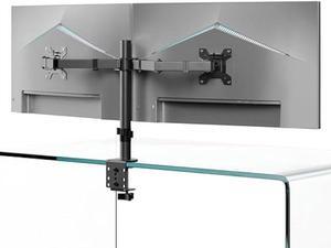 Dual Monitor Stand & Mount - Monitor Stands for 2 Monitors, Dual Monitor Stand Desk - Fits 10-30 Inches Screens, Screen Tilt 180° Rotate 360°, Dual Monitor Arm Desk Mount
