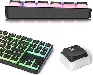 SURMEN Pudding Keycaps Double Shot PBT Keycaps XDA Profile Translucent Layer Replacement for Full Size, TKL, 75%, 60% Layouts(Black)