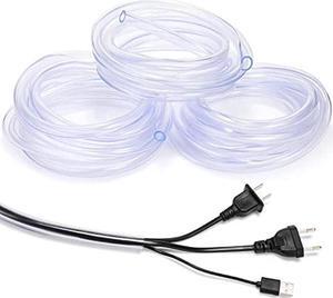 Cord Protectors Flexible PVC Cable Cover Keep Cats from Chewing Cords, Dog Cord Protector Clear Electrical Wire Protector Tubing Cable Sleeves, Home Office School Supplies (Total 30 Feet)