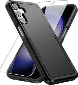 for Galaxy A15 5G Phone Case,Samsung Galaxy A15 5G Case with Screen Protector,Heavy-Duty Tough Rugged Shockproof Protective Phone Case for Samsung A15 5G, Black
