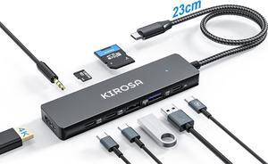USB C Hub: USB C Multiport Adapter for MacBook Pro Air - 9IN1 USBC to HDMI Hub Dongle - Pocket USB C Docking Station for Laptops and Type C Devices (4K HDMI 100W PD USB3.0 SD/TF Card Reader)