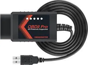 ELM327 OBD2 Adapter Compatible with F150 F250 and More, for MS/HS CAN Automatically Switch, OBDII Diagnostic Scanner via USB for Windows only