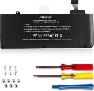 Puredick A1322 A1278 Battery Replacement Battery A1278 for MacBook Pro 13 inch [2009 2010 2011 2012 Version] - High-Performance and Longevity [10.95V 65.7Wh]