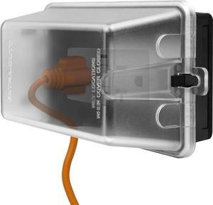 ENERLITES Extra-Duty Weatherproof Enclosure, Outdoor Outlet Cover, Outdoor Decorator/GFCI Receptacles, Dual Installation, Horizontal or Vertical Use, 1-Gang 6.1 x 3.4 x 2.8, Clear Cover, IUC1HV-D