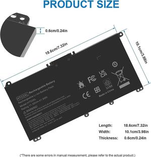 HT03XL L11119-855 Laptop Battery for HP Pavilion 15-DA 15-DB 15-DW 15-DY 14-CE 14-CF 14-DF 17-by 17-CA Series, 14M-DH0003DX 14M-DH1003DX 15T-DA000 15T-CS200 15-CW1XXX 15T-CS300 LPD1071 15-DB0004DX