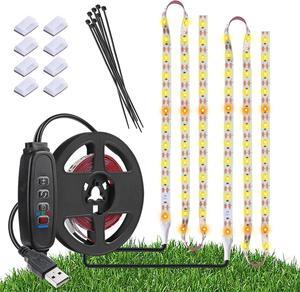 Grow Light Strip waterproof Grow Lights for Indoor Plants Full Spectrum plant grow lights indoor with Auto ON/Off Timer White Red 120 LEDs Sunlike Grow Lamp for plant light for indoor plants 6.56FT