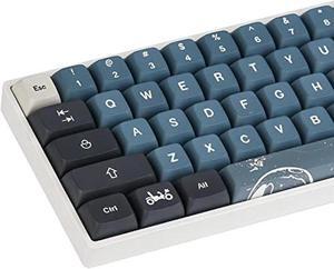Mosptnspg Apollo XDA Keycaps 60 Percent, 83-Keys PBT Dye Sublimation Custom Key Cap Set for 61/68 Gaming Mechanical Keyboard