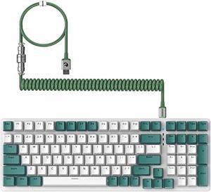 Ajazz Wired Gaming Keyboard RGB Chroma Backlit Portable 60% Tenkeyless Keyboard 19Keys Anti-Conflict 62 Keys Mechanical Feel Keyboard Multiple 7 Lighting Modes for WindowsGaming PC