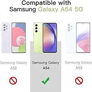 JETech Case for Samsung Galaxy A54 5G 6.4-Inch, Non-Yellowing Shockproof Bumper Protective Phone Cover, Anti-Scratch Hard PC Back (Clear)