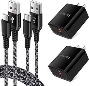 Adaptive Fast Charger Android Charger with 3ft USB Type C Cable Fast Charging for Samsung Galaxy A14 A13 5G A53 A52 A32 A12 A04S A03S S23 S22 S21 FE S20+ A11 A21 A10E Note 20 Ultra, Moto G Pure/Stylus