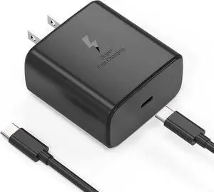 2024 New 45W Samsung Charger Type C Super Fast Charging USB C Android Charger for Samsung Galaxy S24 Ultra/S24/S24+/S23 Ultra/S23/S23+/S22 Ultra/S22+/S22, Galaxy Tab, PPS Charger & 6ft C Cable