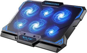 Laptop Cooling Pad, Laptop Cooler with 6 Quiet Led Fans for 15.6-17 Inch Laptop Cooling Fan Stand, Portable Ultra Slim USB Powered Gaming Laptop Cooling Pad, Switch Control Fan Speed Function