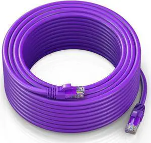 Maximm Cat 6 Ethernet Cable 200 ft - High-Speed LAN Cable, Internet Cable, Patch Cable, and Network Cable - UTP, 10Gbps, 550MHz Ethernet Cord - Purple