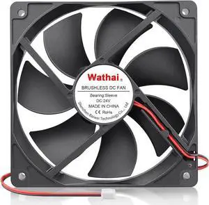 Wathai 120x120x25mm 120mm 24v Case Fan PC Cooling DC Brushless Motor Fan High Airflow
