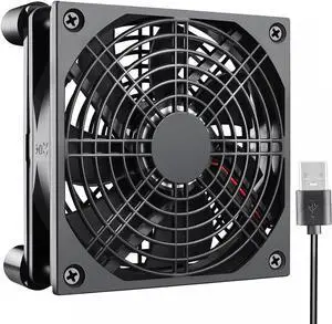 120mm 5V Quiet USB Powered Computer Cooling Fan with Multi-Speed Controller for Router Modem Xbox TV Box DVR Playstation Receiver and Other Electronics Cooler