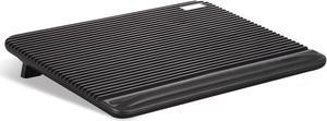 Laptop Cooling Pad, Coolertek USB Powered Laptop Cooler, 2 Blue Silent Big Fans, Height Adjustable Non-Slip Laptop Stand with Dual USB 2.0 Ports, Fits 11-17 Inch Notebook - Black (N2)