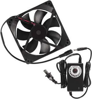 120mm x 25mm 110V 220V AC Powered Cooling Fan with Speed Controller 3V to 12V, 1225 AC 115V 120V 220V 240V for Cooling Ventilation Exhaust Projects, Receiver DVR Playstation Xbox Component Cooling