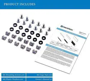 4U Blank Rack Mount Panel Spacer with Venting for 19in Server Rack Enclosure or Network Cabinet 2 Pack, Black