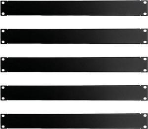 1U Blank Panel Rack Mount Spacer Filler Panel 19" Black Rack Blanking Blind Panel for Server Network Rack Enclosure Or Cabinet-5pcs (1U-5PCs)