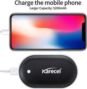 Rechargeable Hand Warmers, Electric Hand Warmer 5200mAh Powerbank Reusable Handwarmers, Portable USB Hand Warmer Heater Battery Pocket Warmer, Best Gifts for Men and Women in Cold Winter