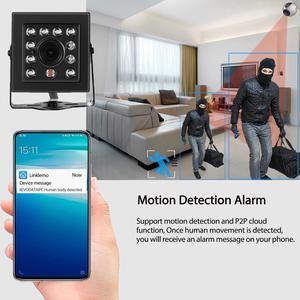 5MP Mini POE IP Camera, 940nm Invisible 10pcs LED Infrared 10m IP Camera Night Vision, 3.6mm Lens 75° P2P View CCTV POE IP Video Indoor Security Camera Motion Detection (I708-P-HS)